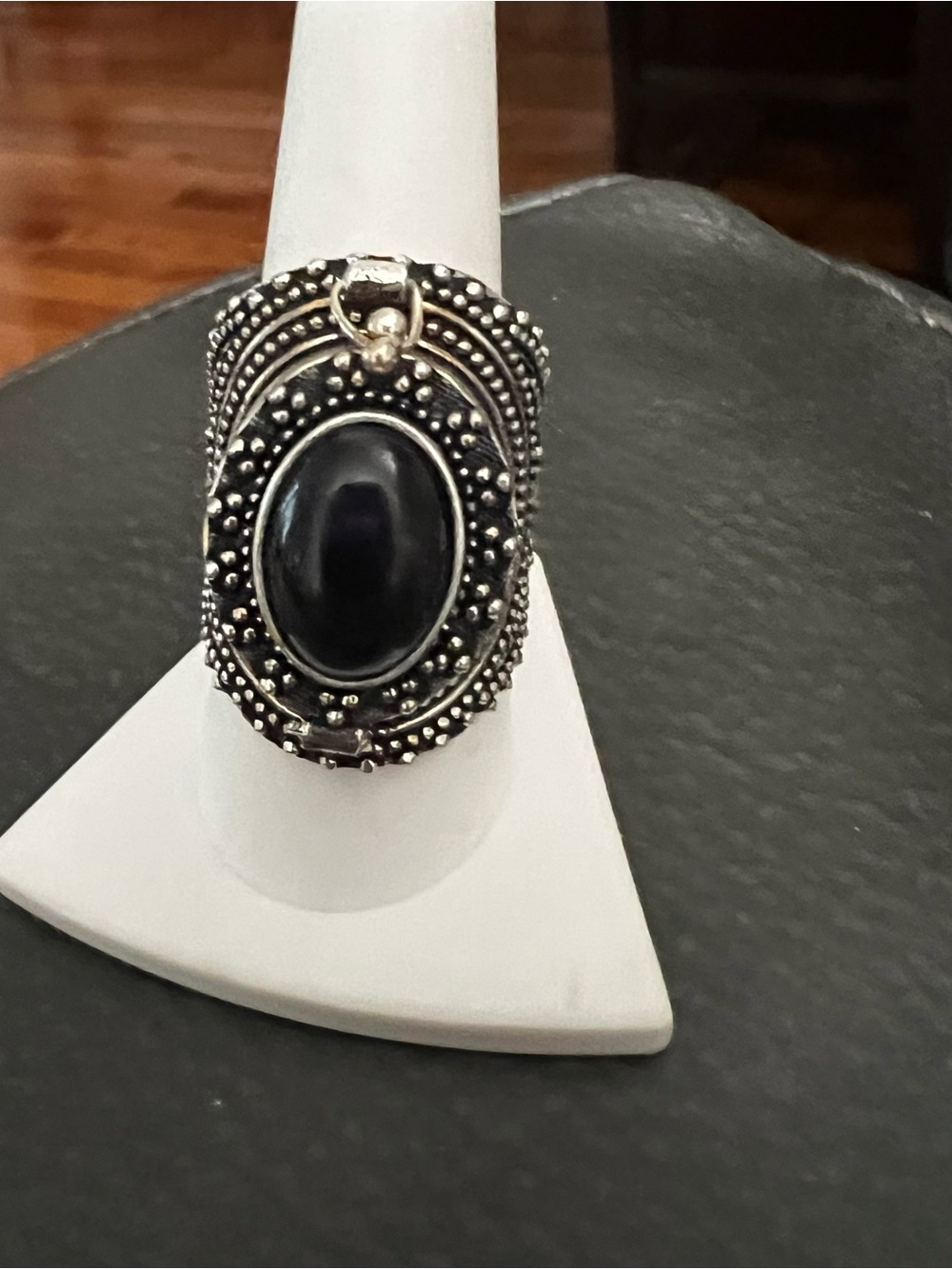 Sterling Silver Amethyst Statement Ring - Poison Ring. Size 7 - Picture 2 of 7